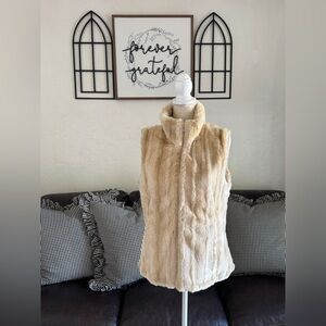 Super Cute Vintage Reversible Faux Fur Vest By Kristen Blake Size S Winter Cozy